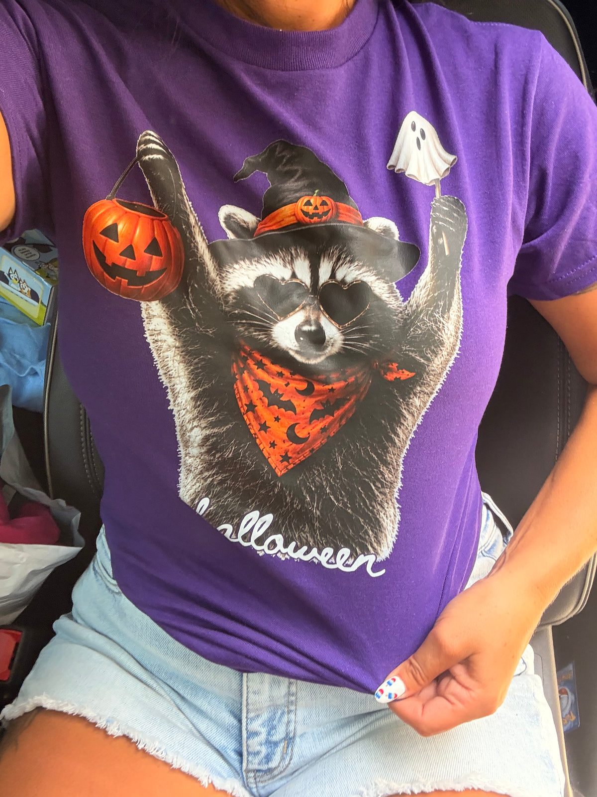 racoon halloween tee or sweatshirt