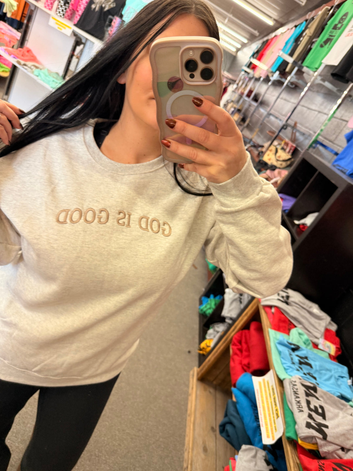 God is Good embroidered Sweatshirt