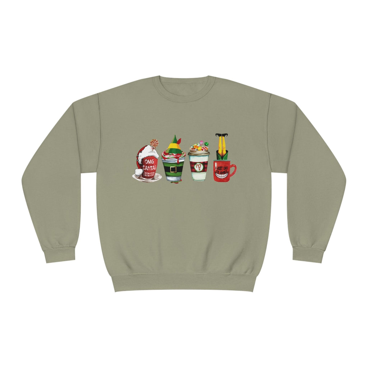 Elf Christmas Coffee  Crewneck Sweatshirt