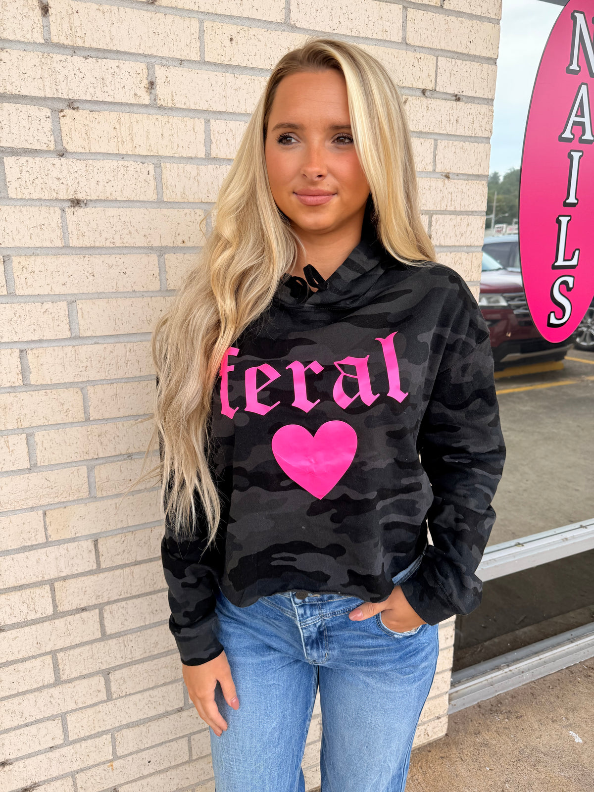 Feral Camo Cropped or Not Hoodie