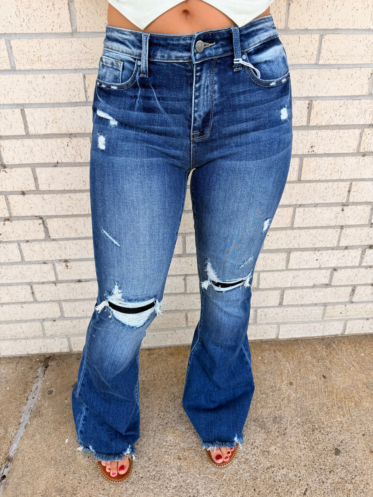 Valley Mid rise stretch boot cut jean