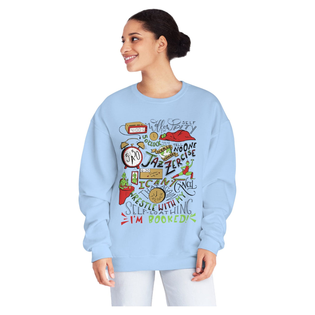 Green Guy Timeline Christmas Crewneck Sweatshirt