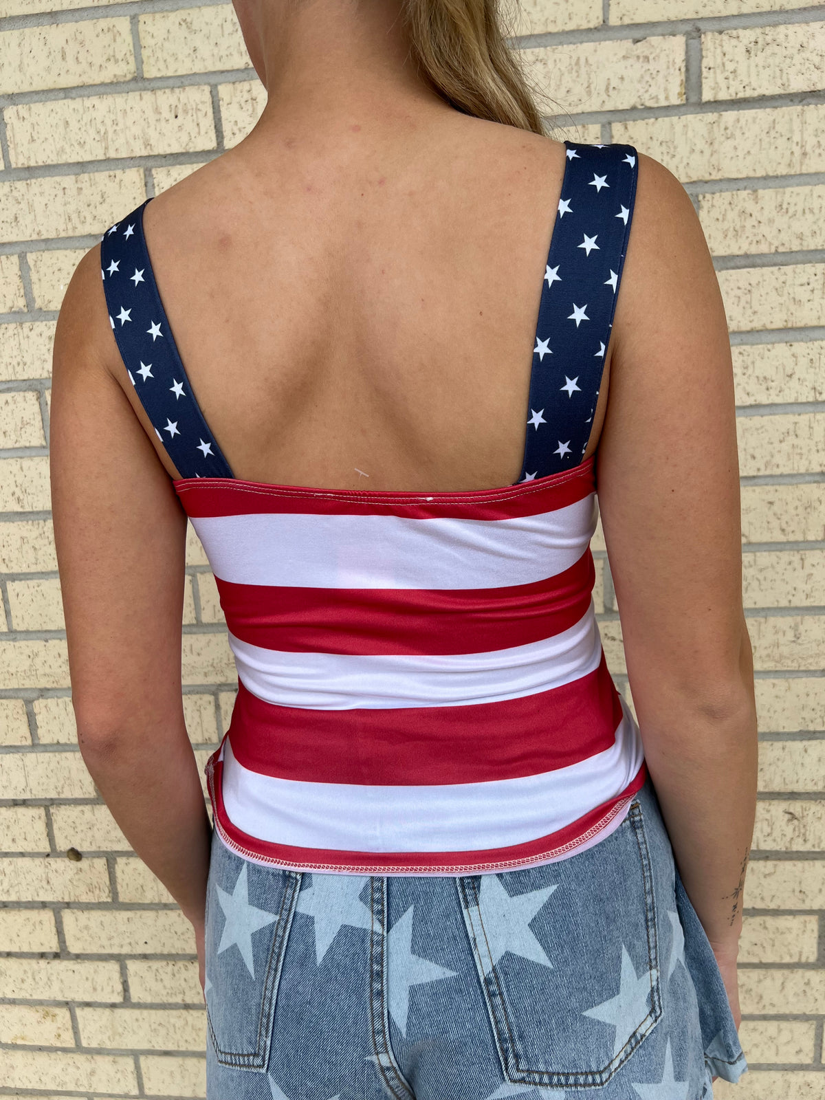 American Stars and stripes comfy tank top
