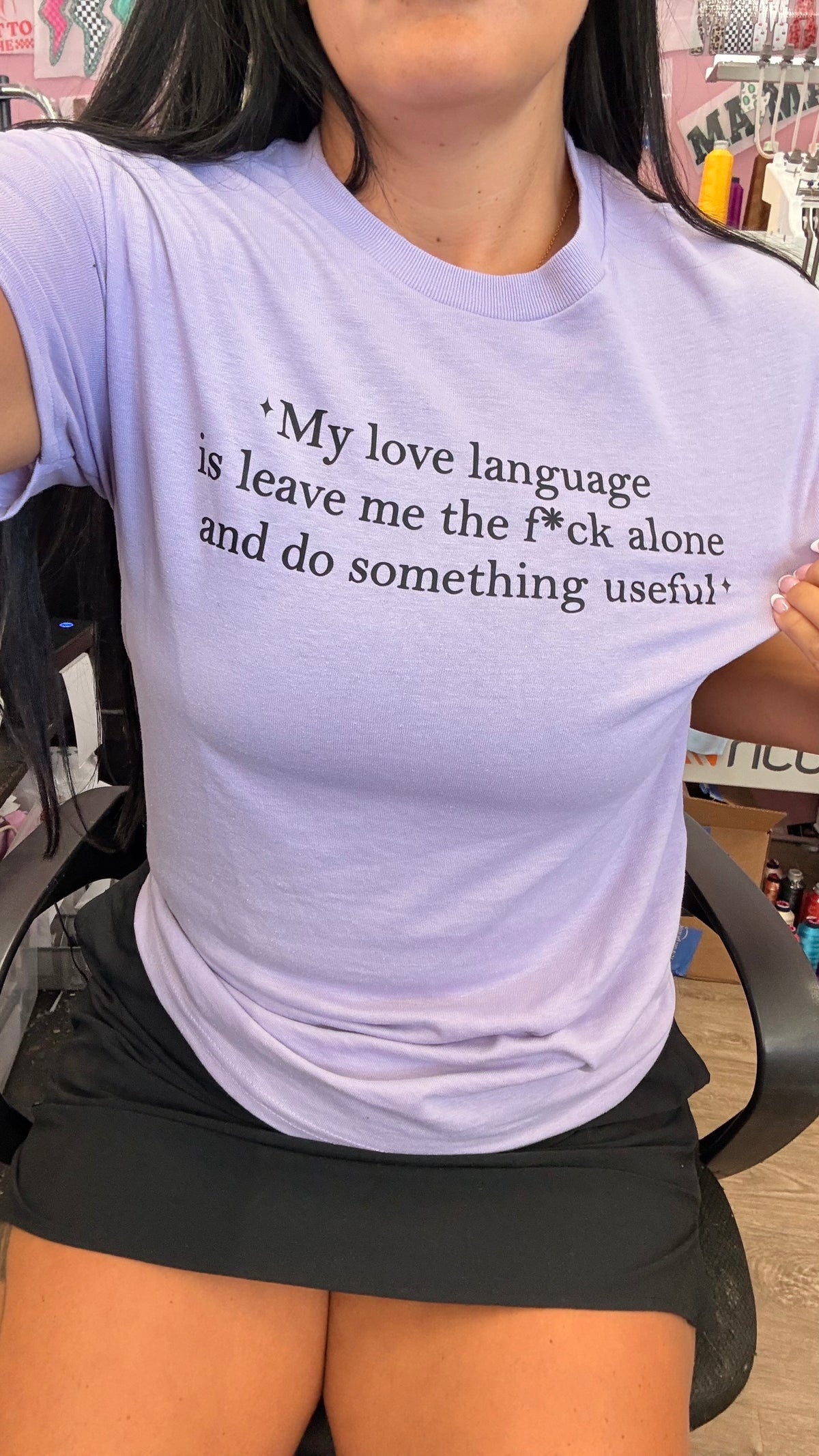 My love language is leave me alone tank ,tee or sweatshirt
