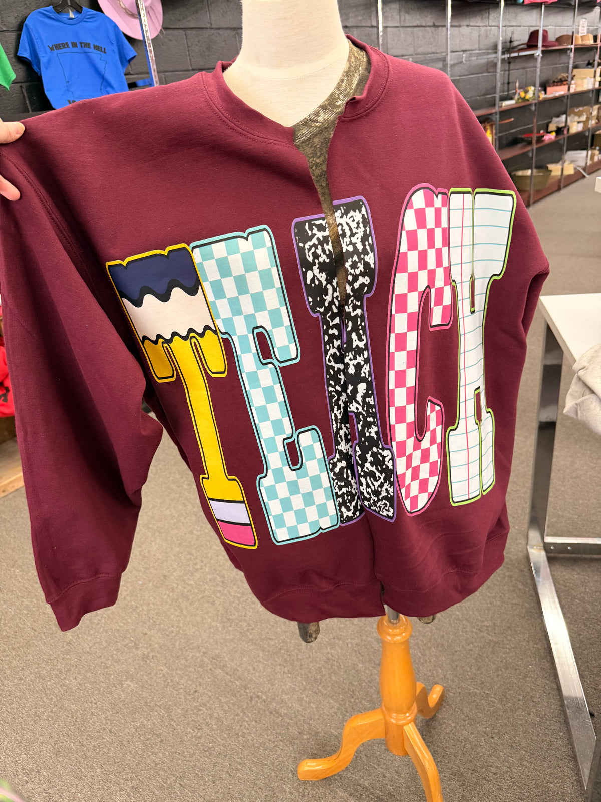 teach or custom Swacket sweatshirt