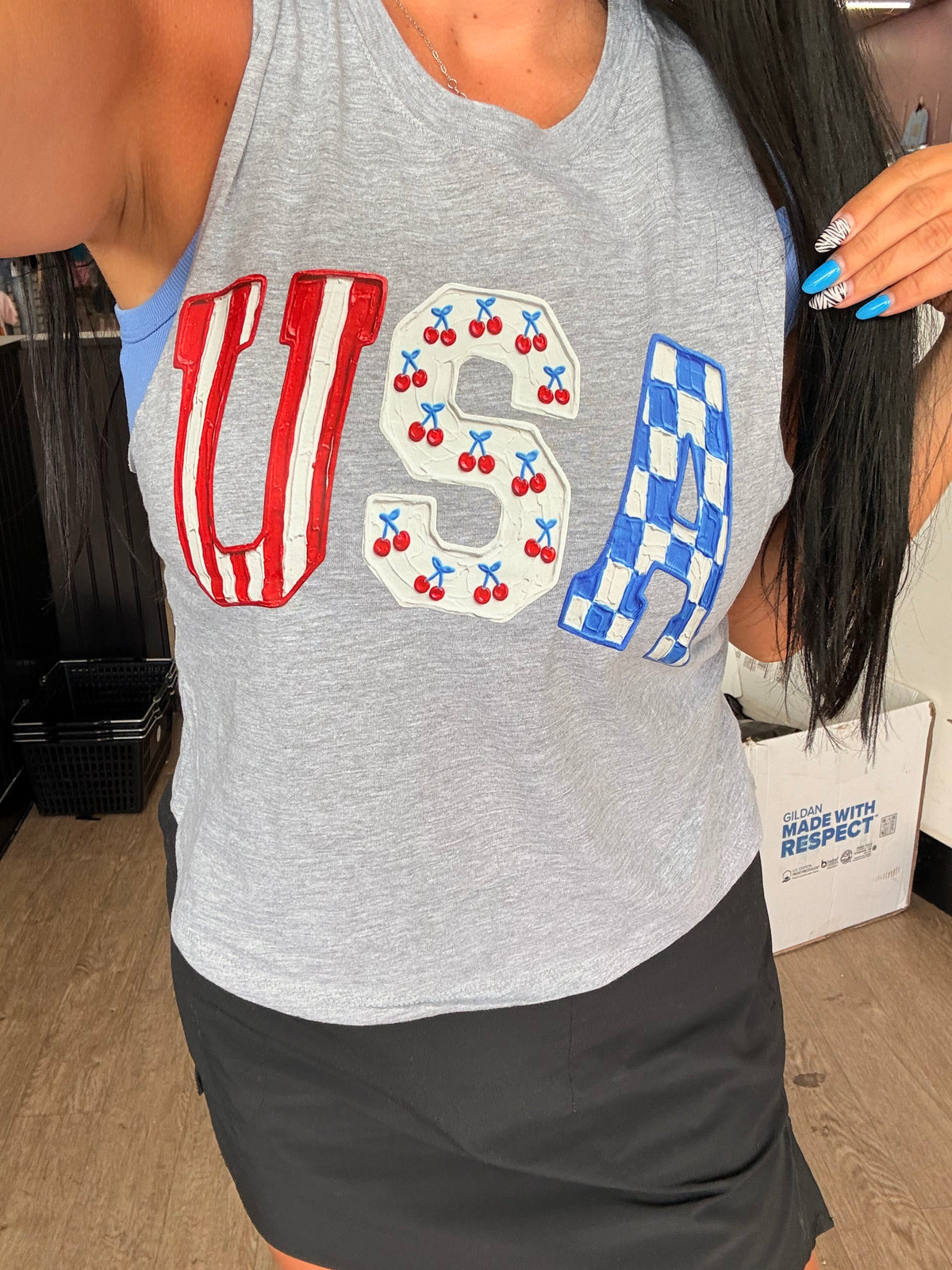 Paint USA tee or tank tank