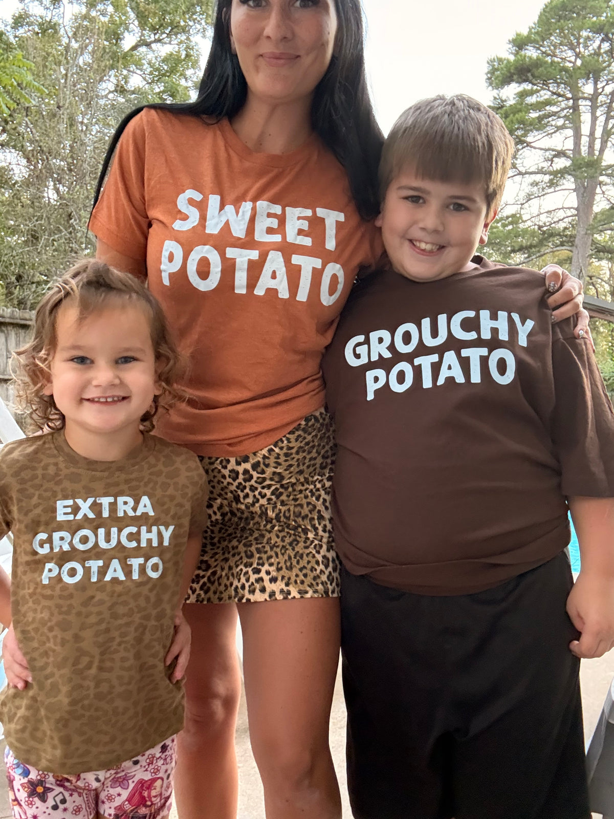 Sweet, grouchy, extra grouchy potato kids or toddler (adult shirt  sold separately)