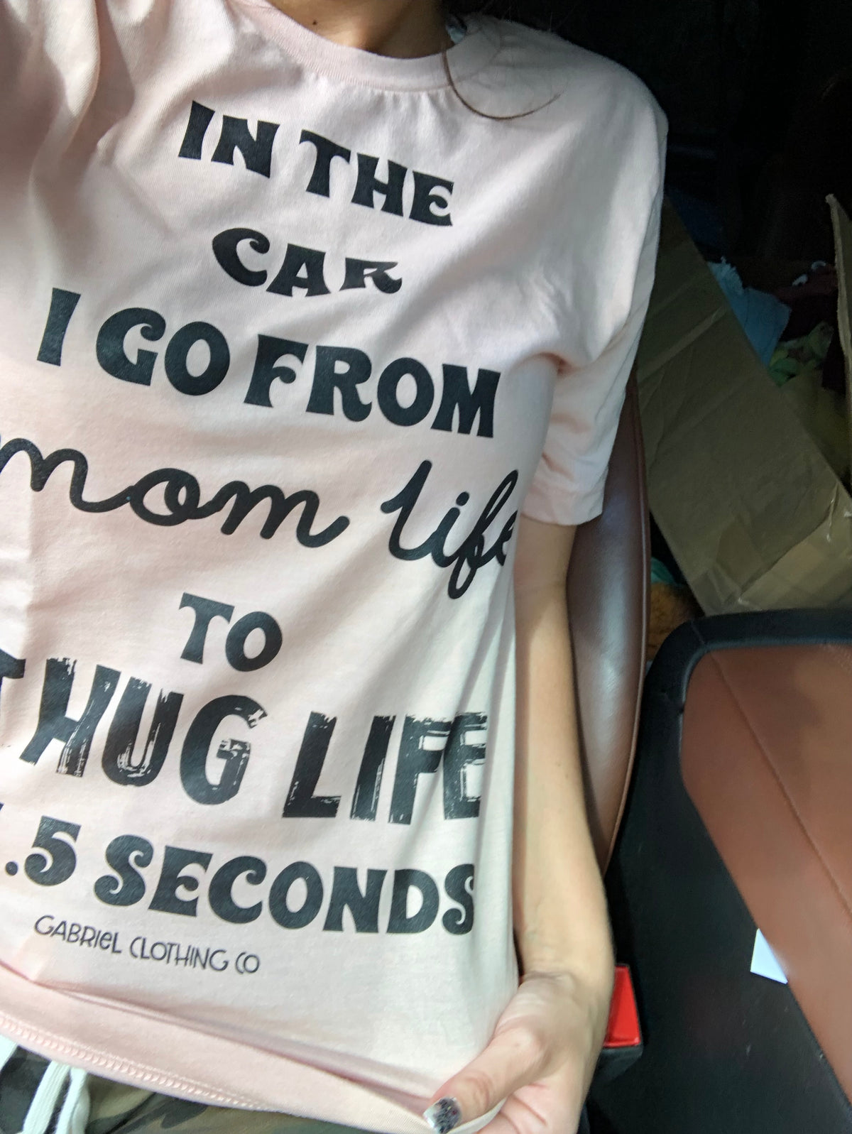 Car mom life thug life tee or sweatshirt