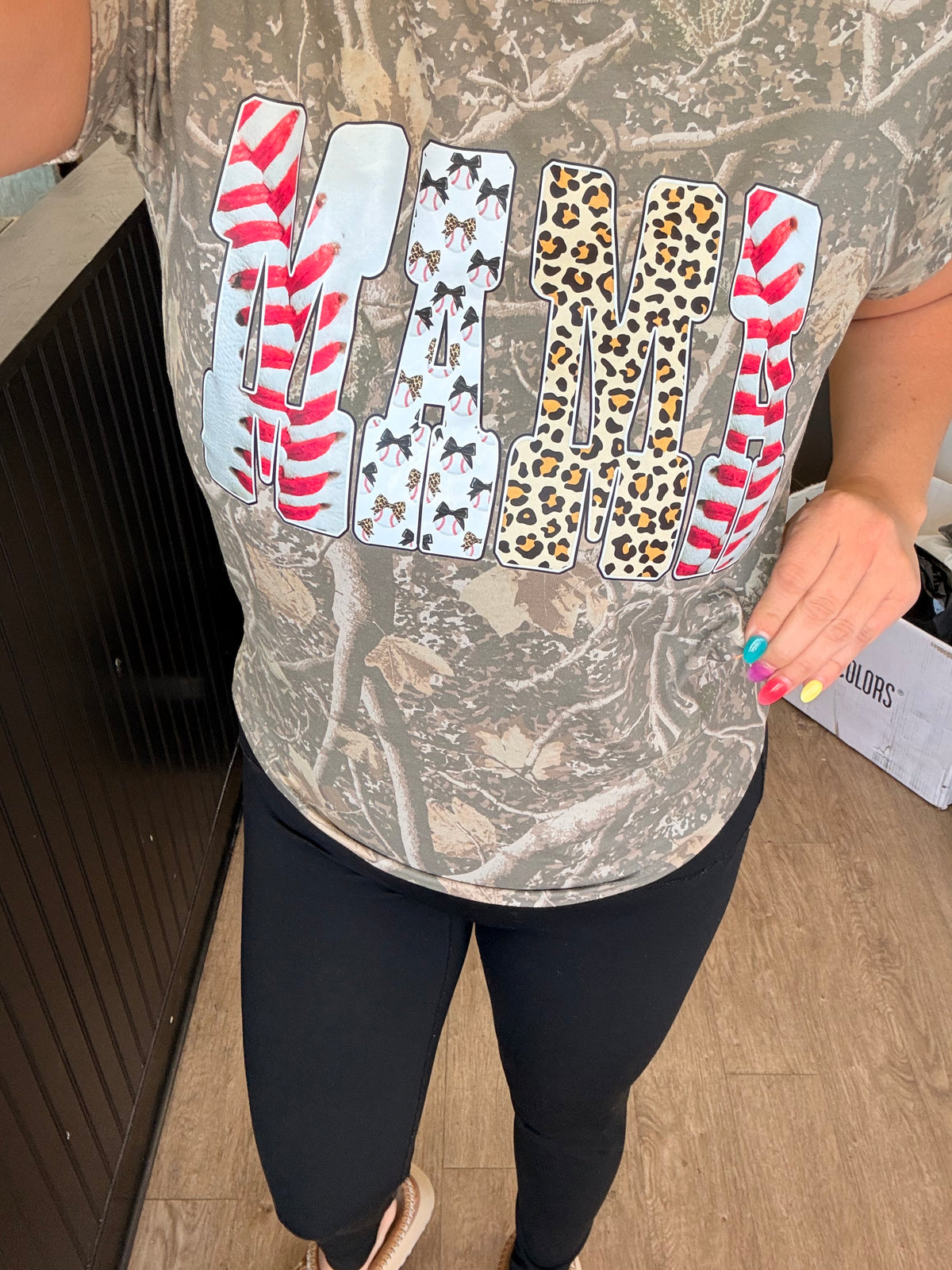 Camo Baseball Mama tee or sweatshirt