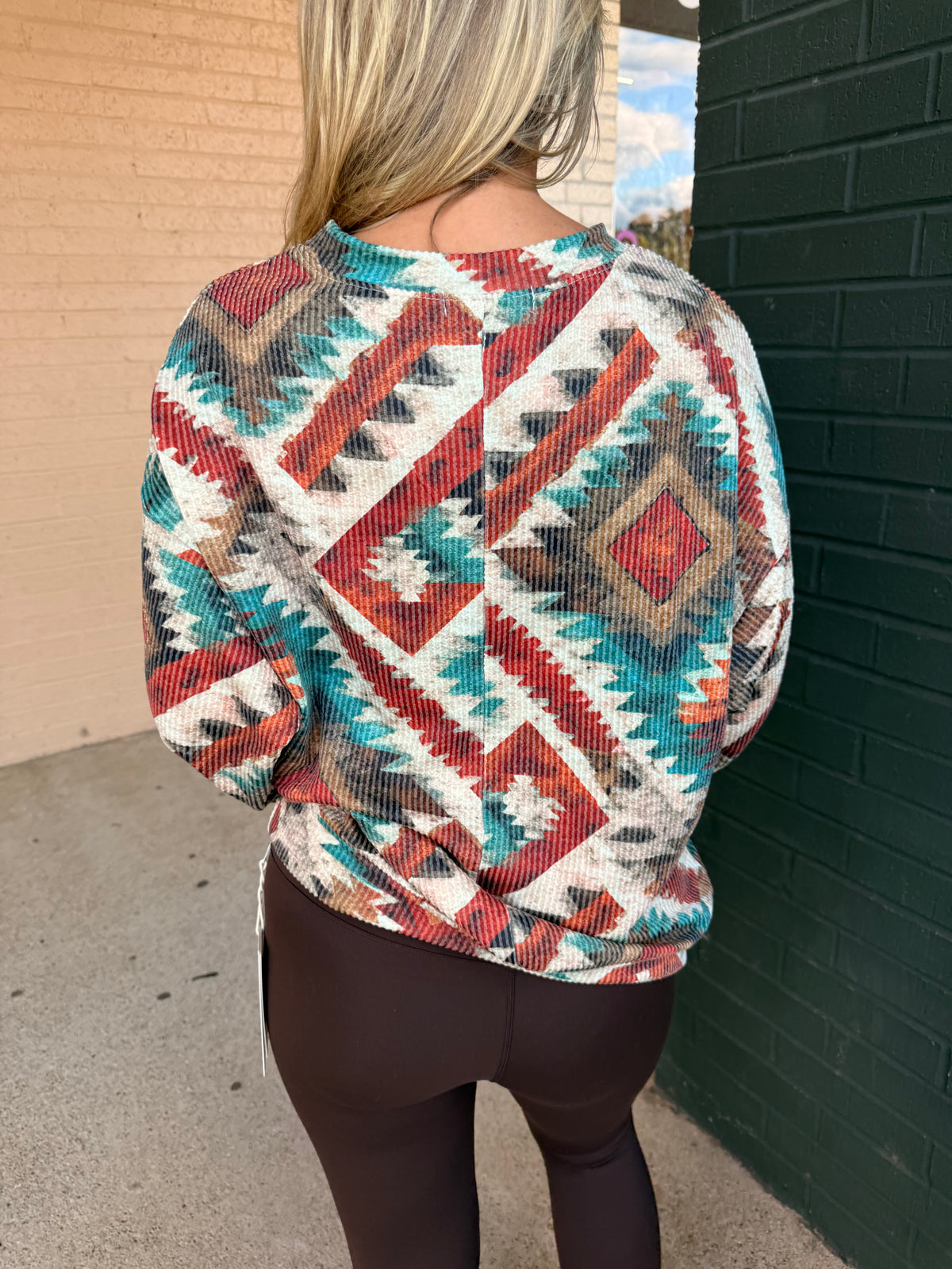 Fall Aztec long sleeve top