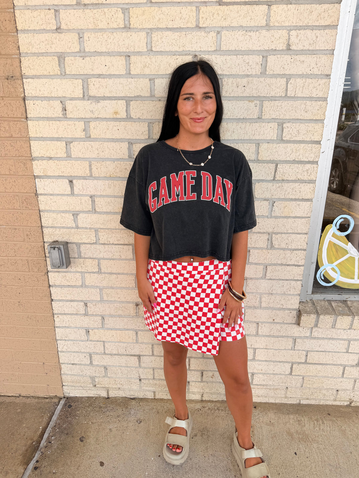 Game Day Vintage Cropped Shirt