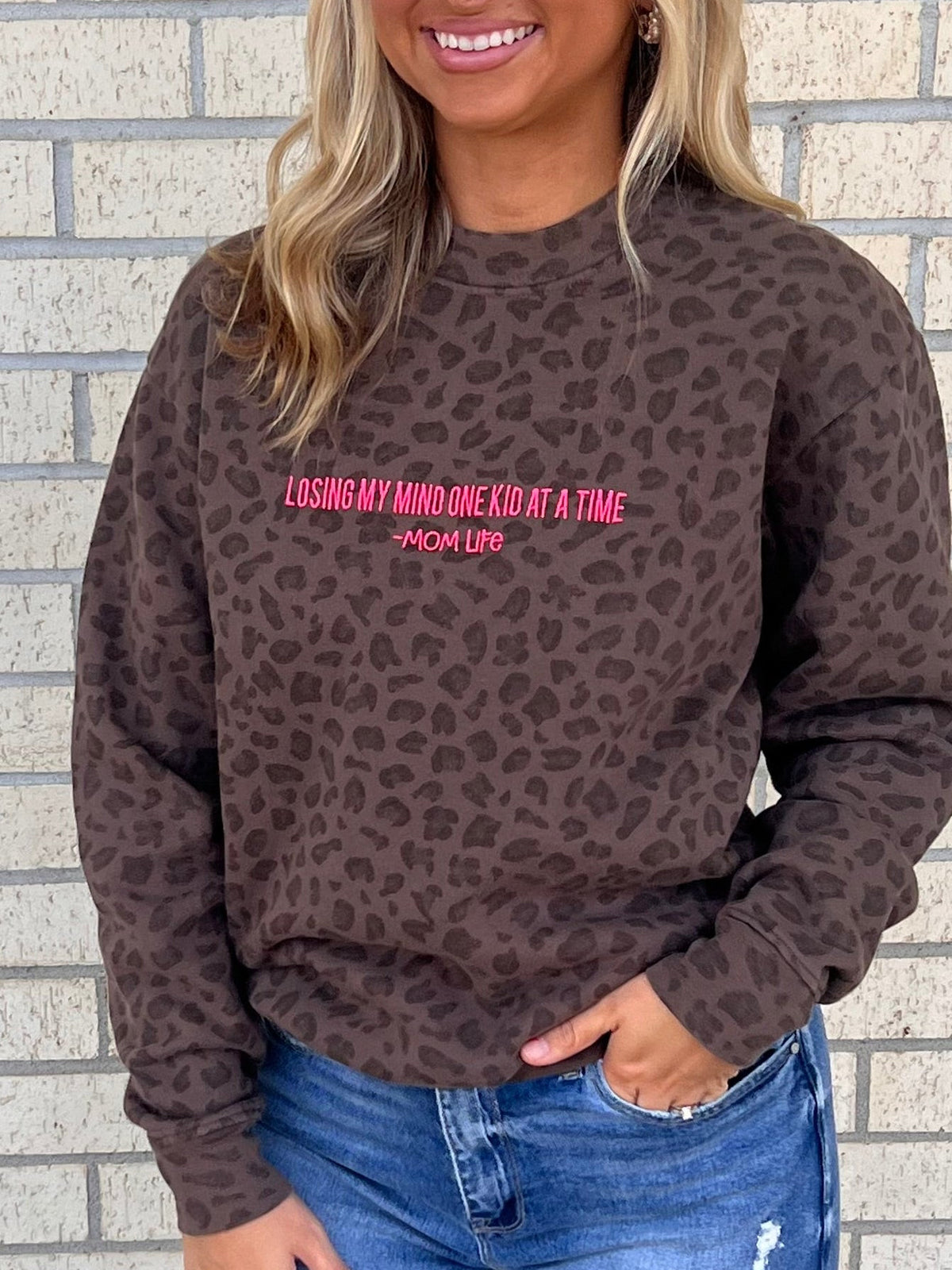 Losing my mind one kid at a time mom life tee or sweatshirt embroidered