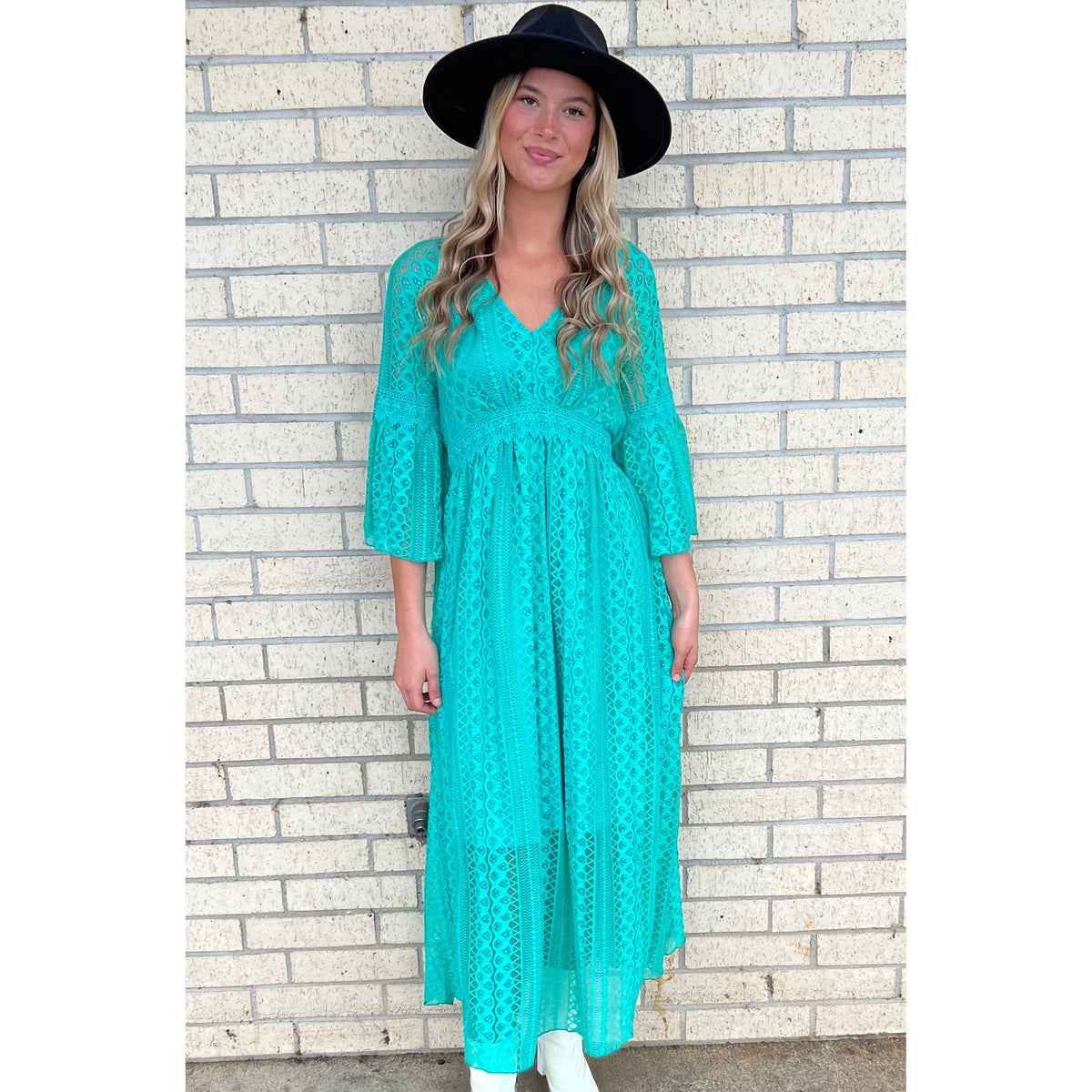 Teal Spring Georgia Maxi dress