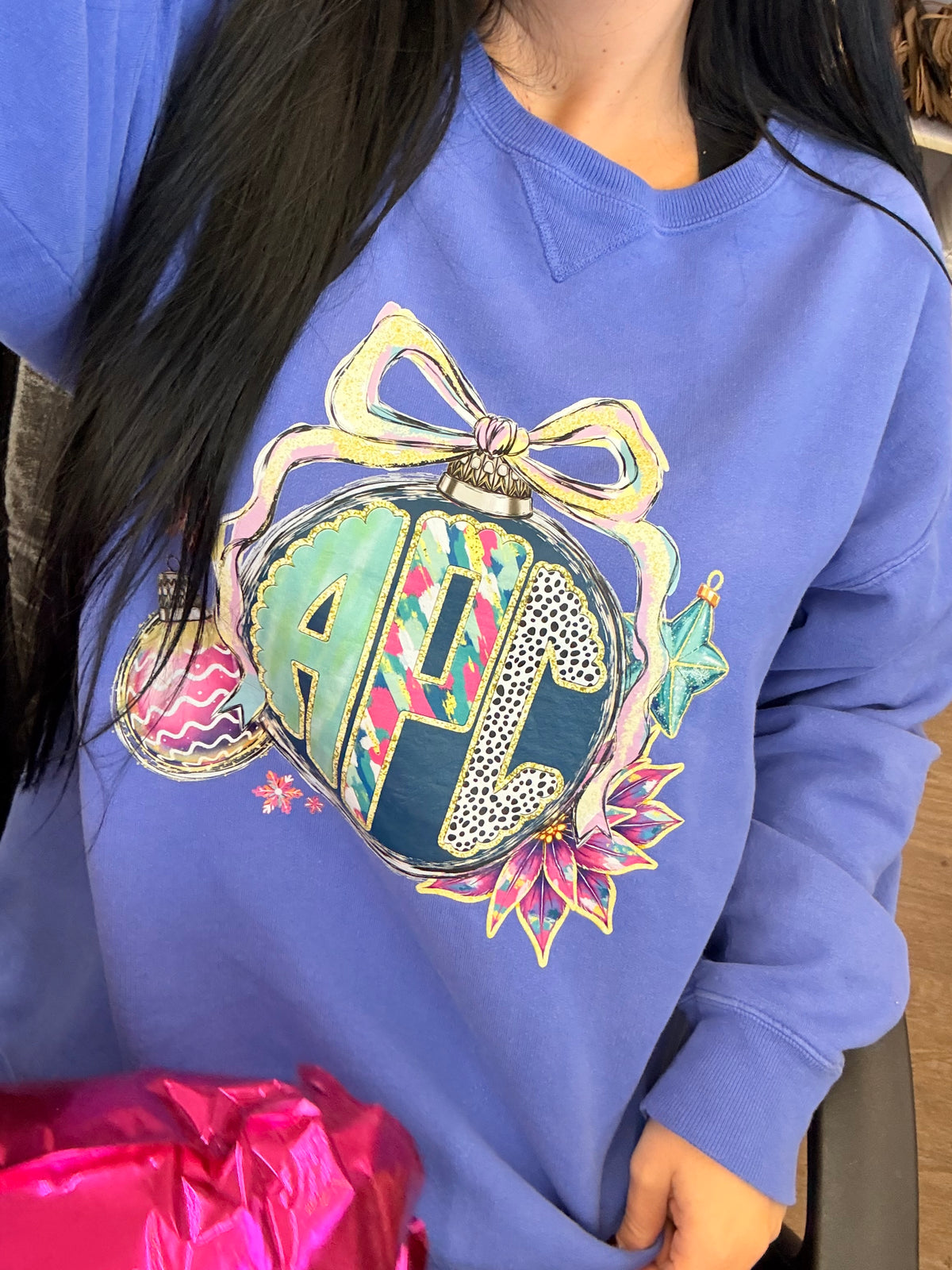 Monogram Christmas Adult or kids sweatshirt