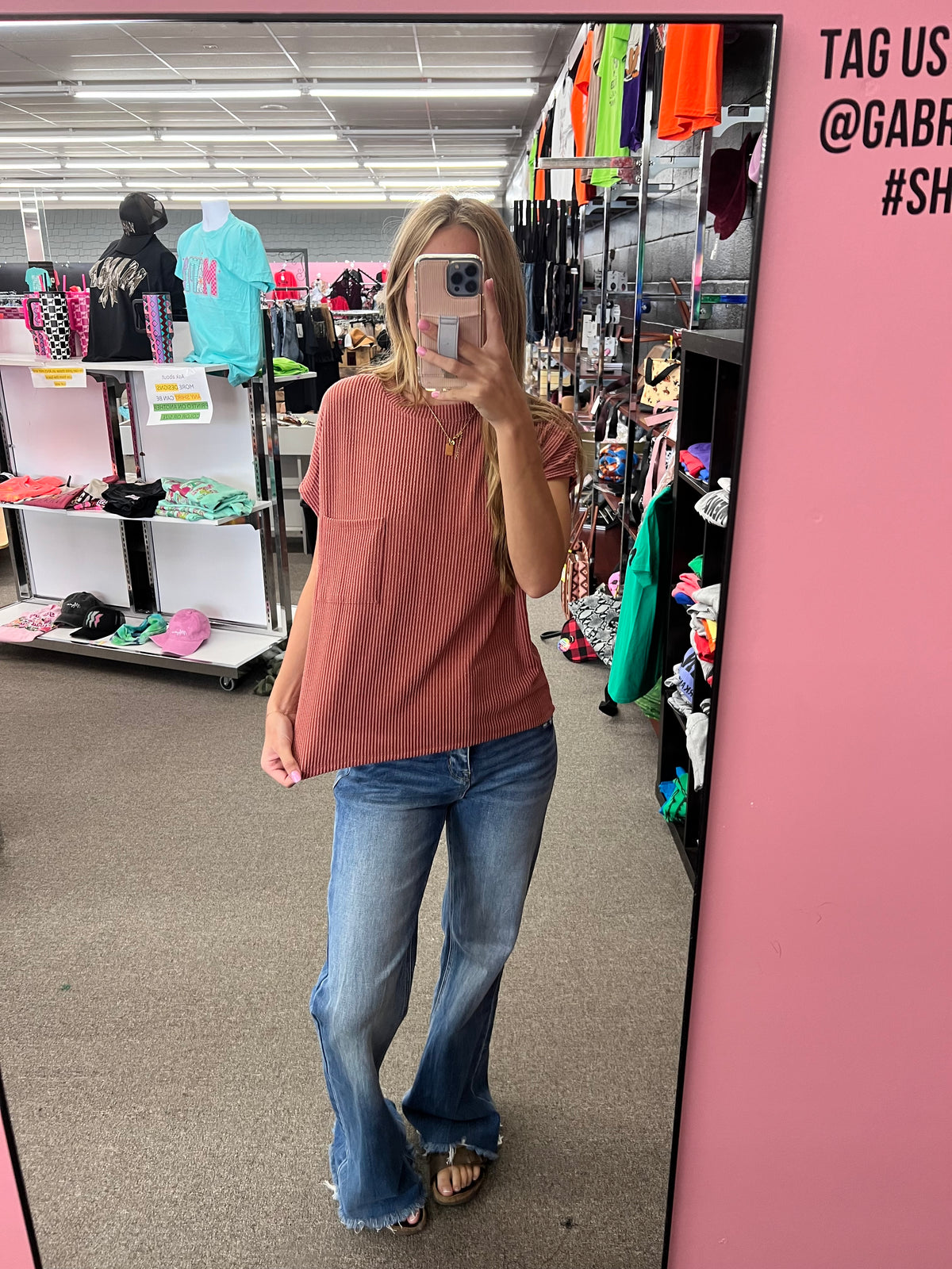 Rachel Rust Ribbed Top