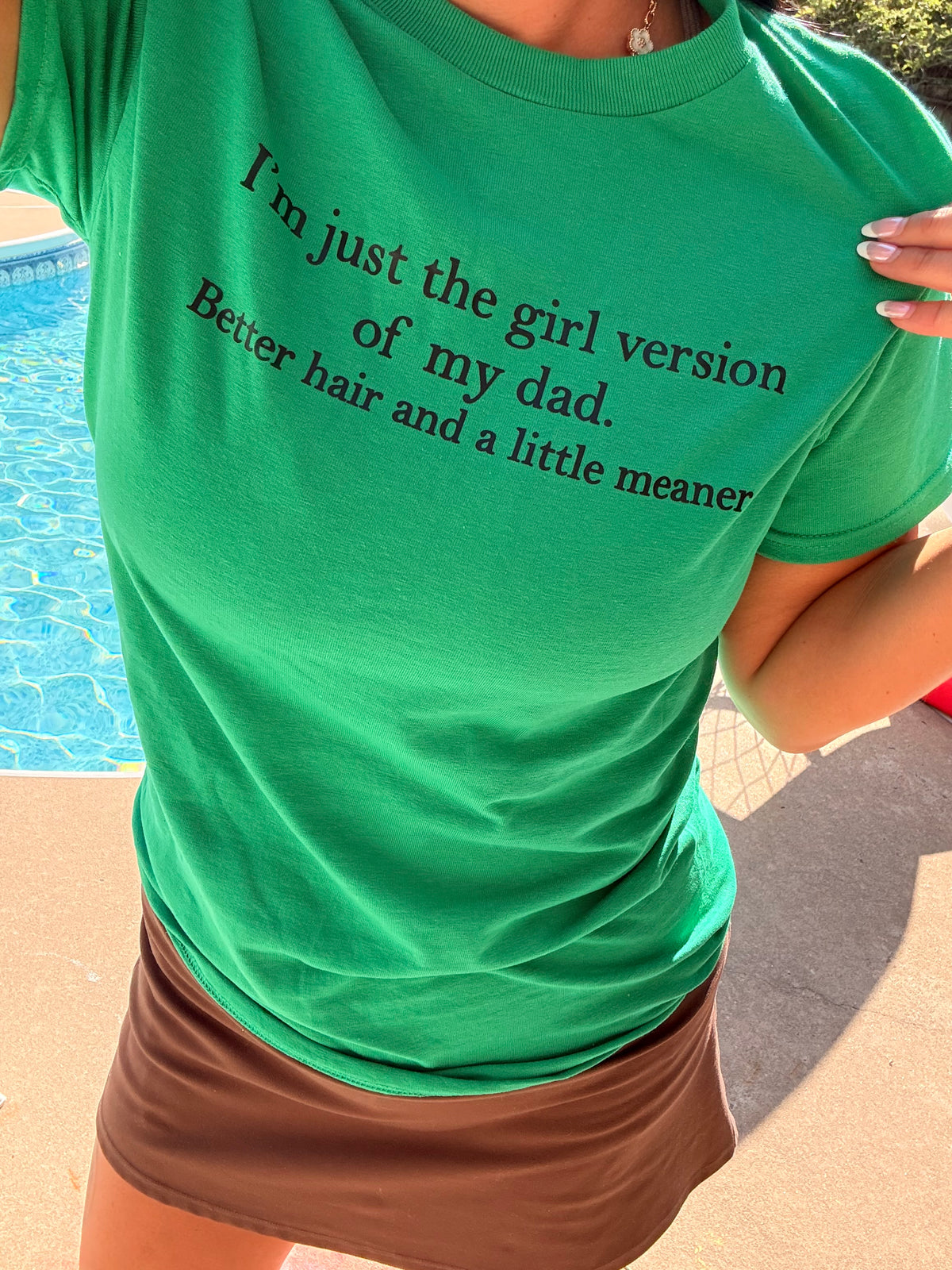 Just the girl version more hair and meaner tank, tee or sweatshirt