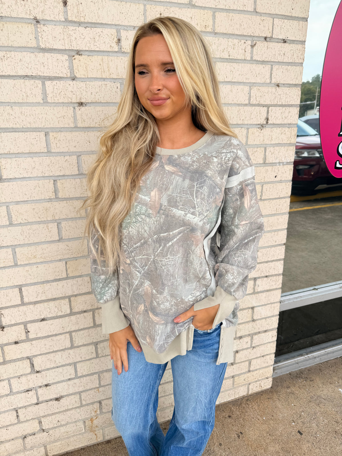 Camo oversized sweatshirt