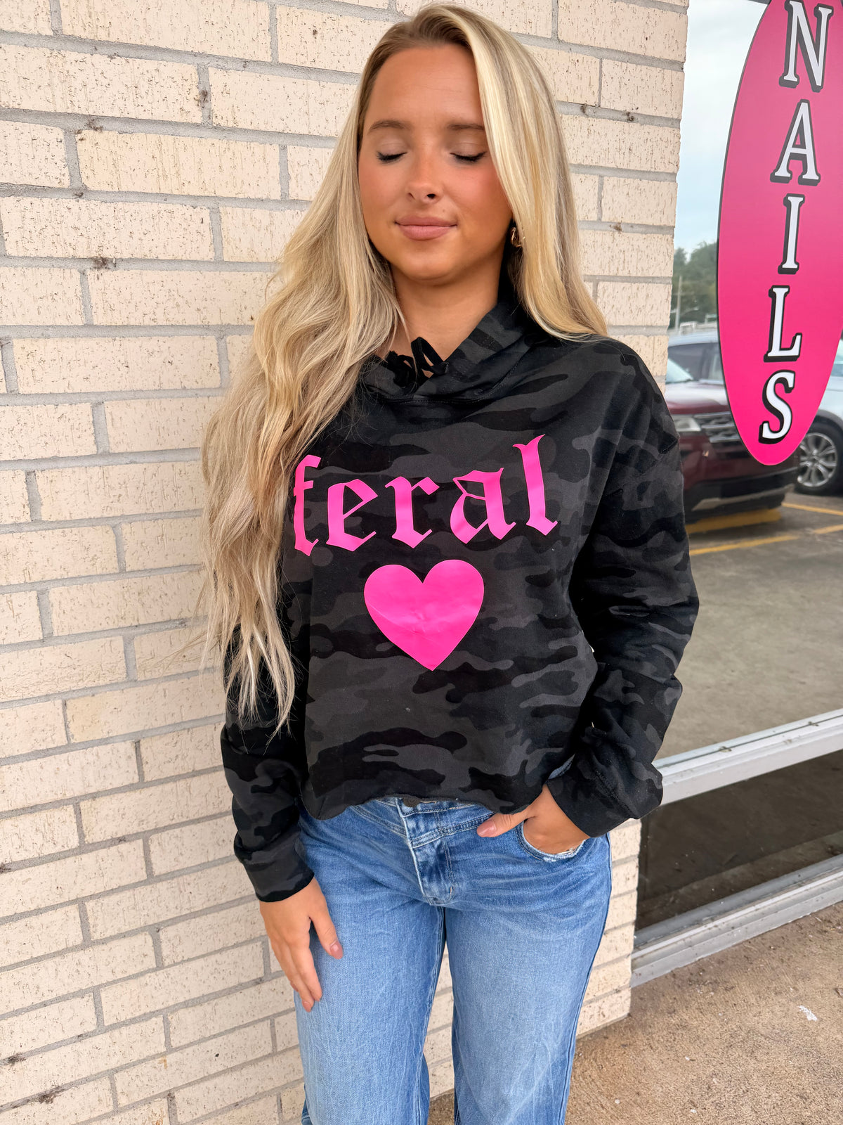 Feral Camo Cropped or Not Hoodie