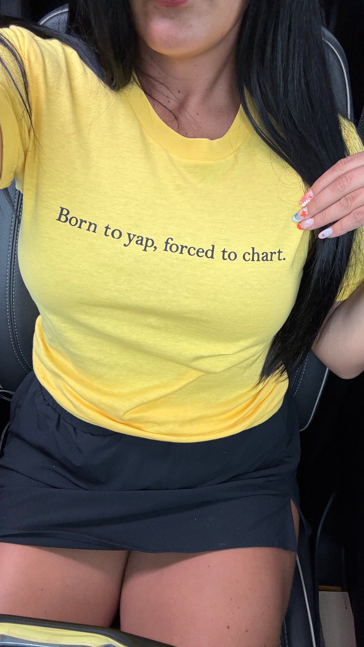 Born to yap forced to chart nurse tank, tee or sweatshirt