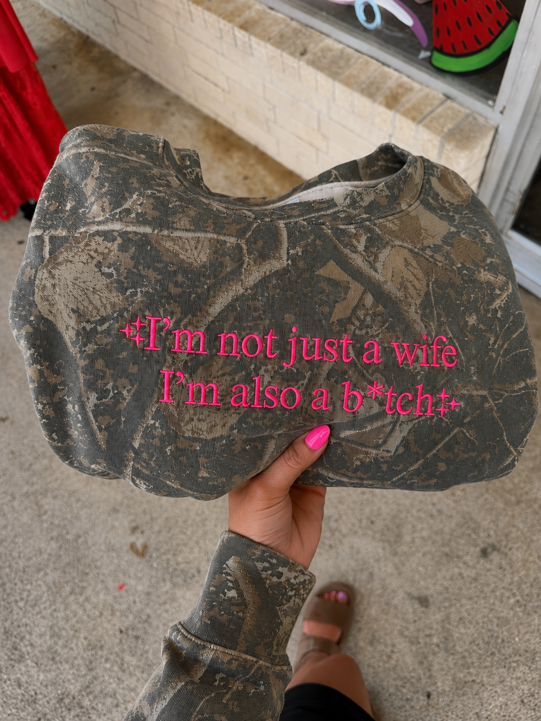 not just a WIFE i'm also a B*tch tee or sweatshirt embroidered