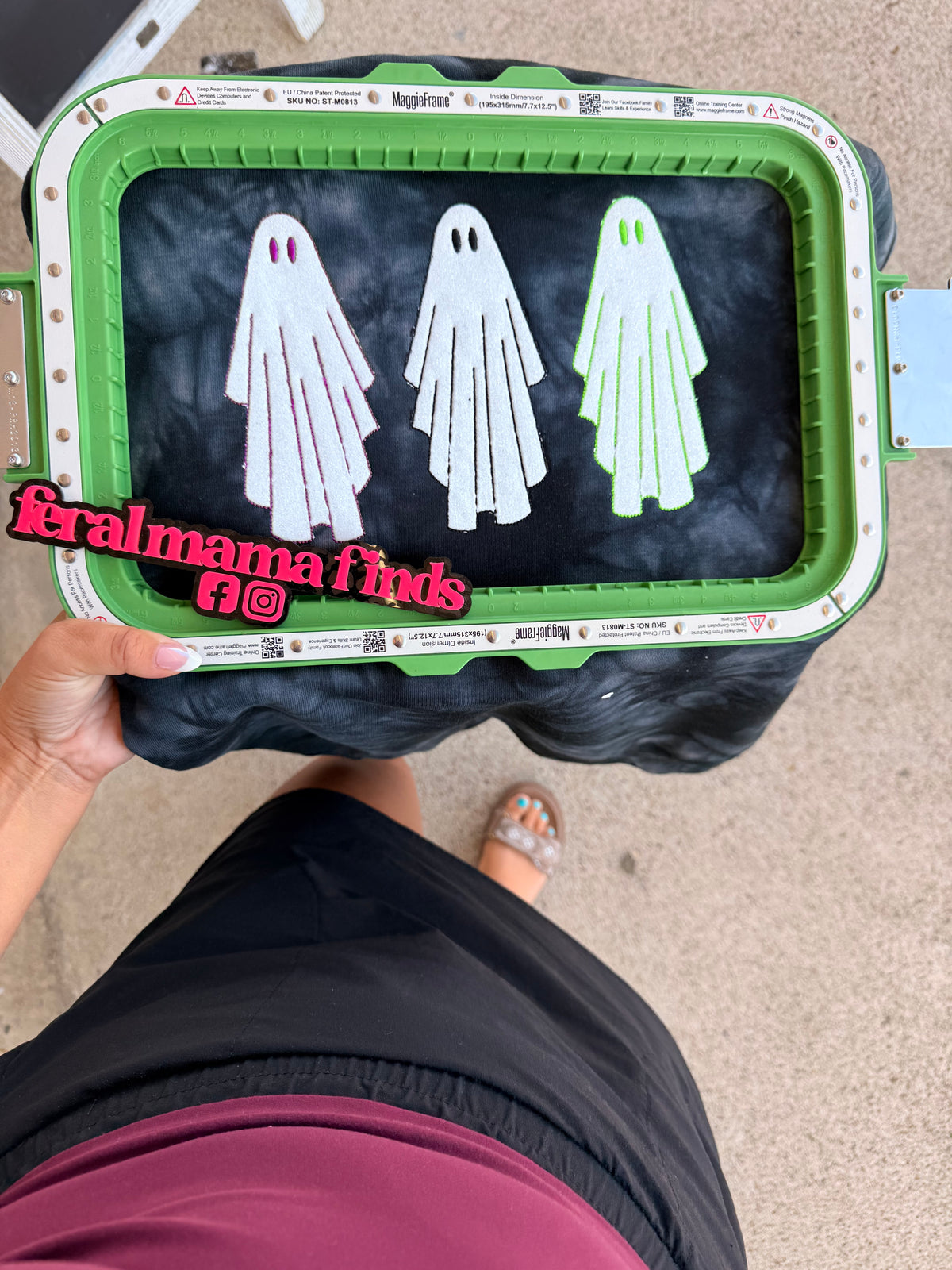 Ghost applique halloween embroidery