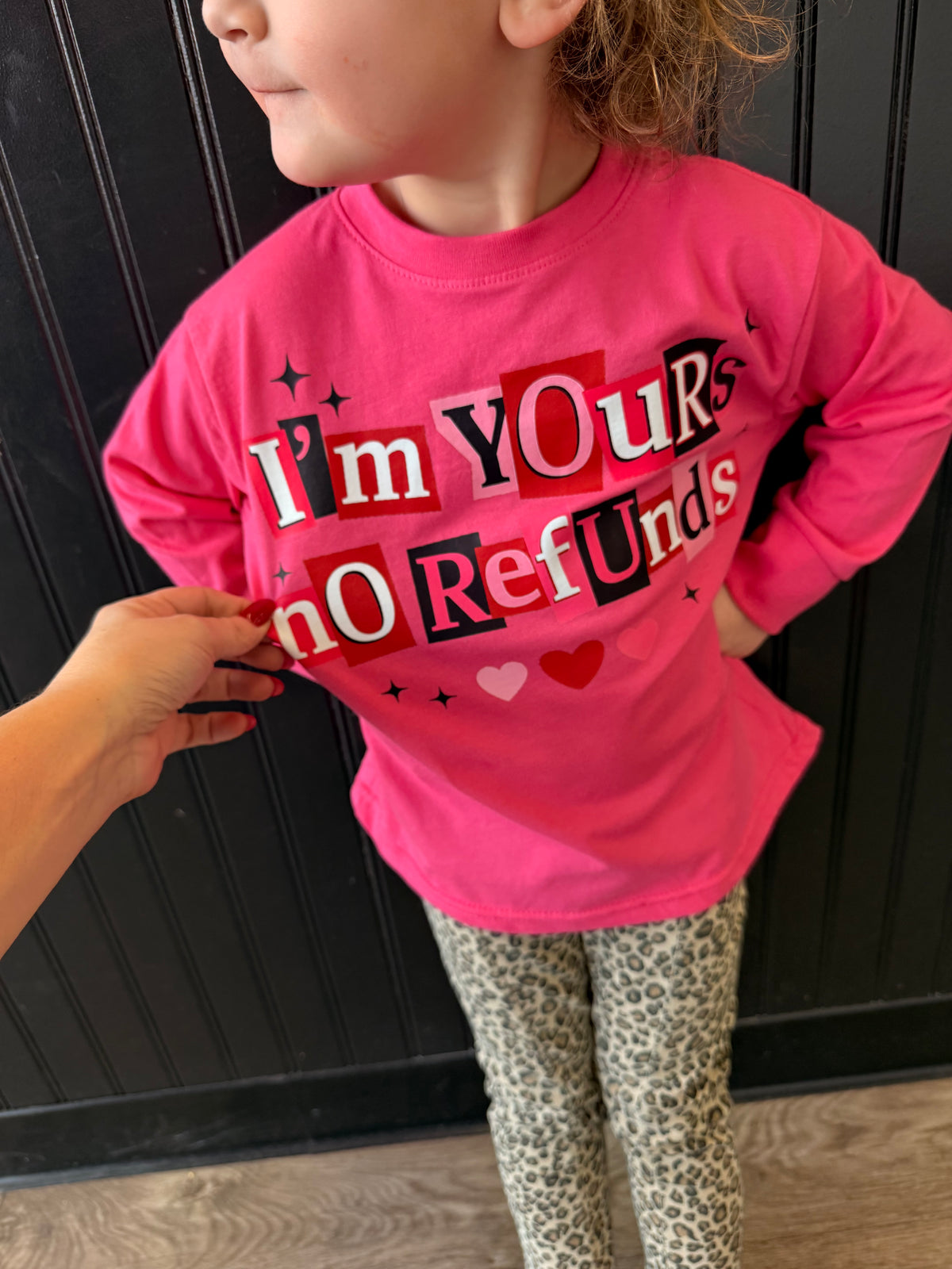 I’m yours no refunds toddler or adult tee or sweatshirt