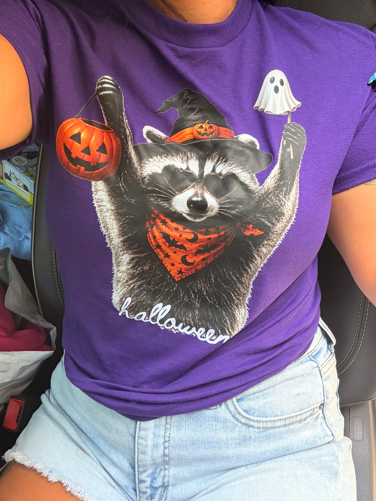 racoon halloween tee or sweatshirt