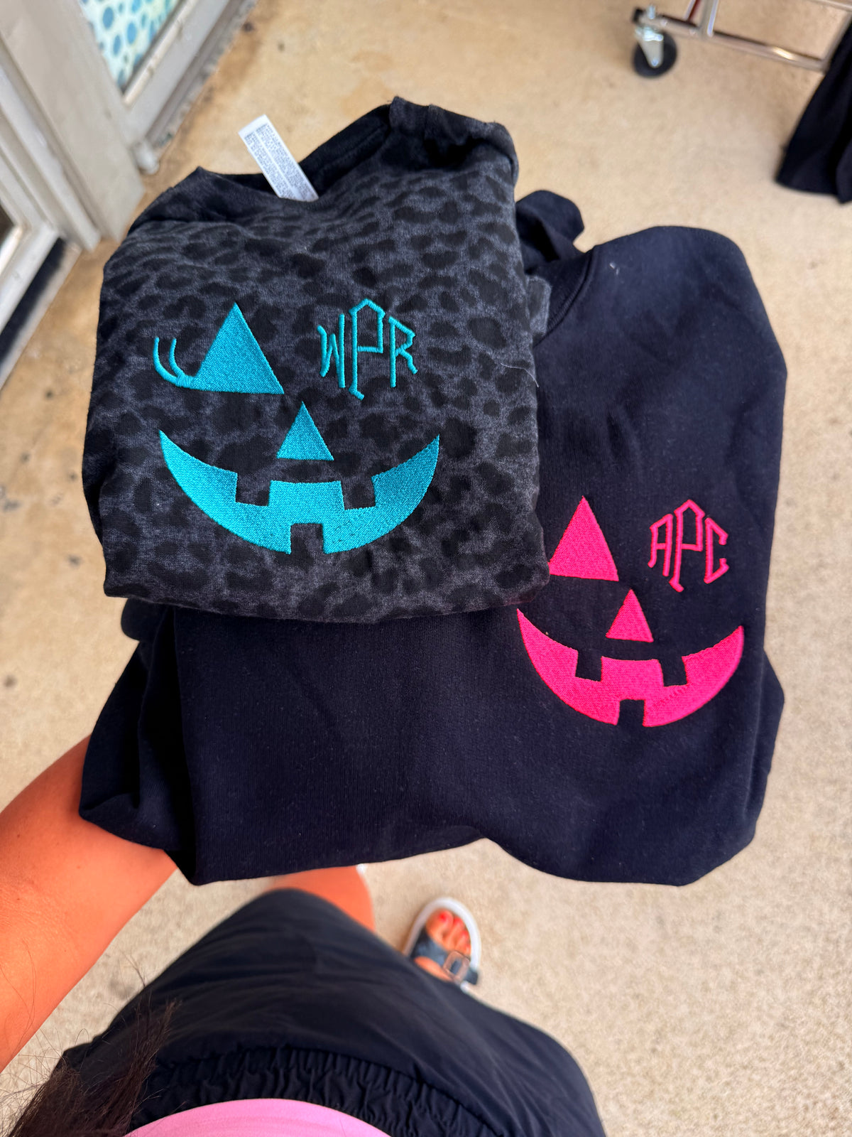 Adult  pumpkin monogram tee or sweatshirt