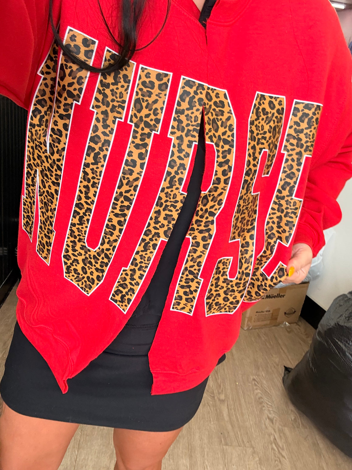 Nurse cut sweatshirt