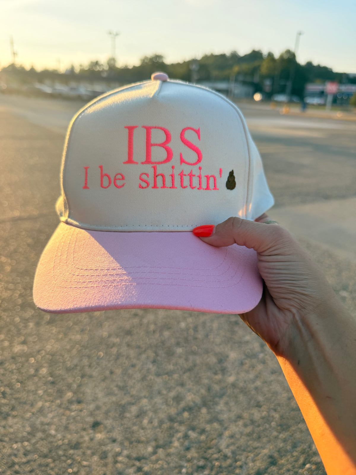 ibs i be shittin' embroidered hat