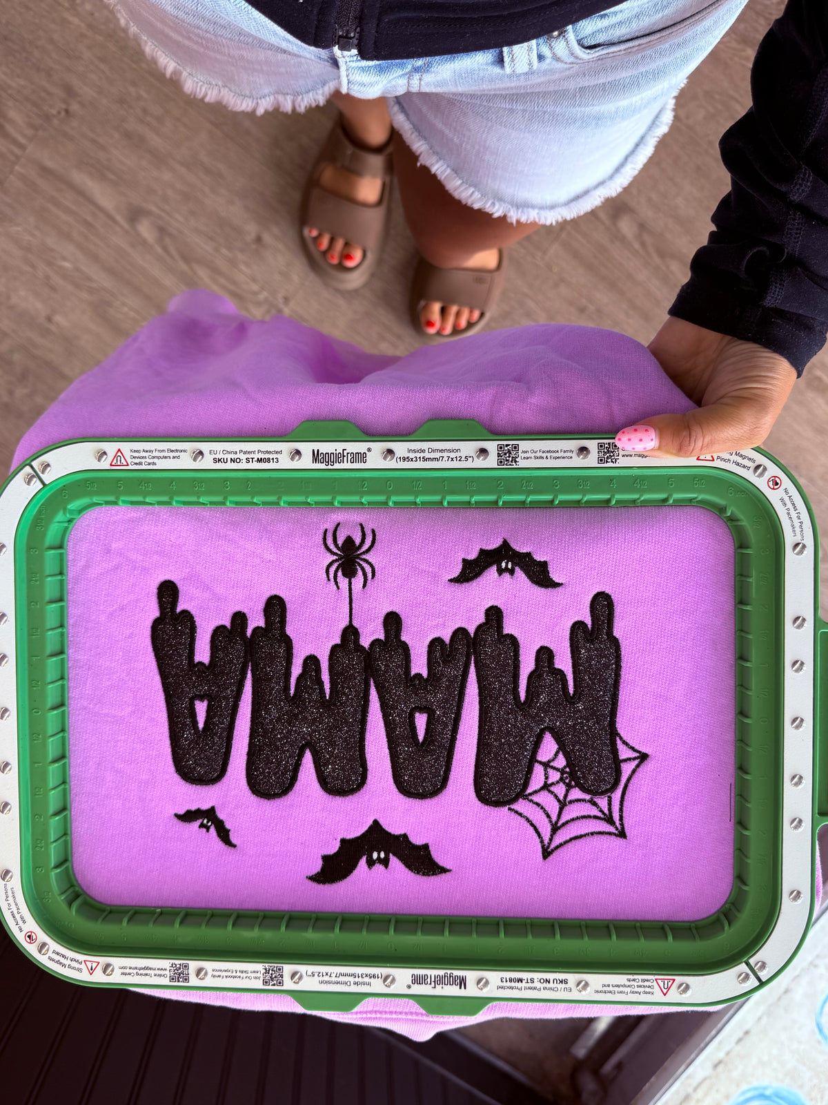 Spooky mama embroidery
