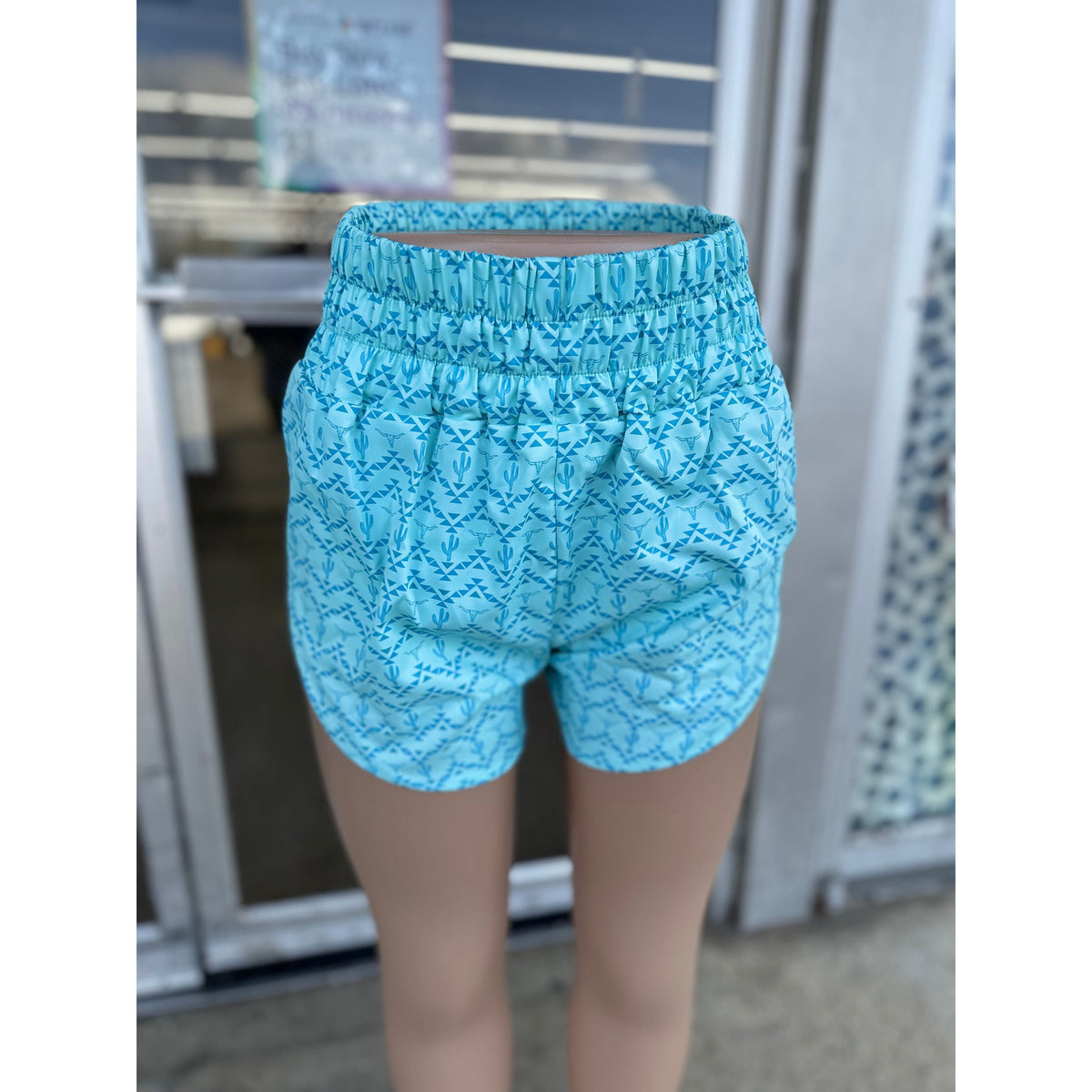 Teal Western Short