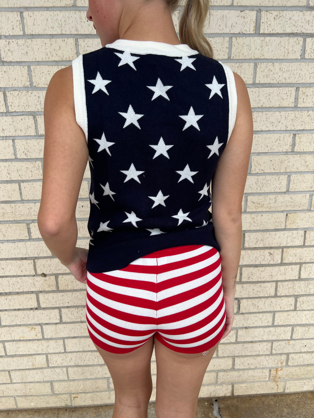 Comfy flag top and short set