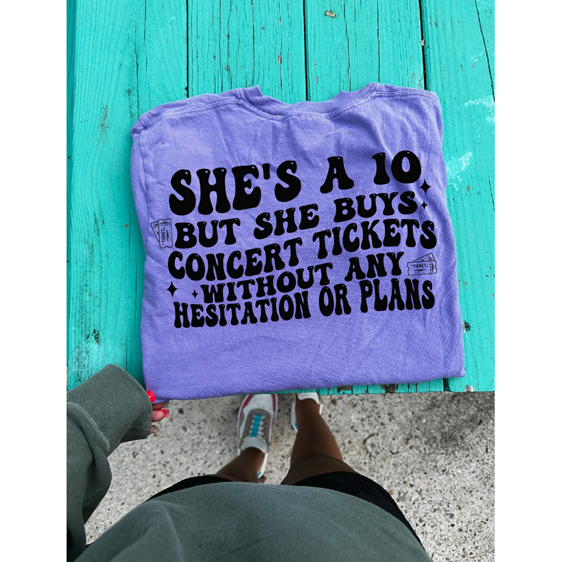 concert tickets tee or sweatshirt