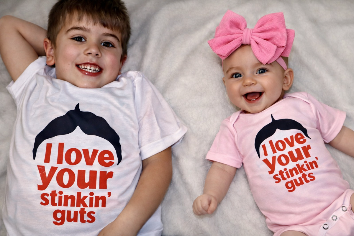 i love your stinkin guts tee or sweatshirt (kid or adult)