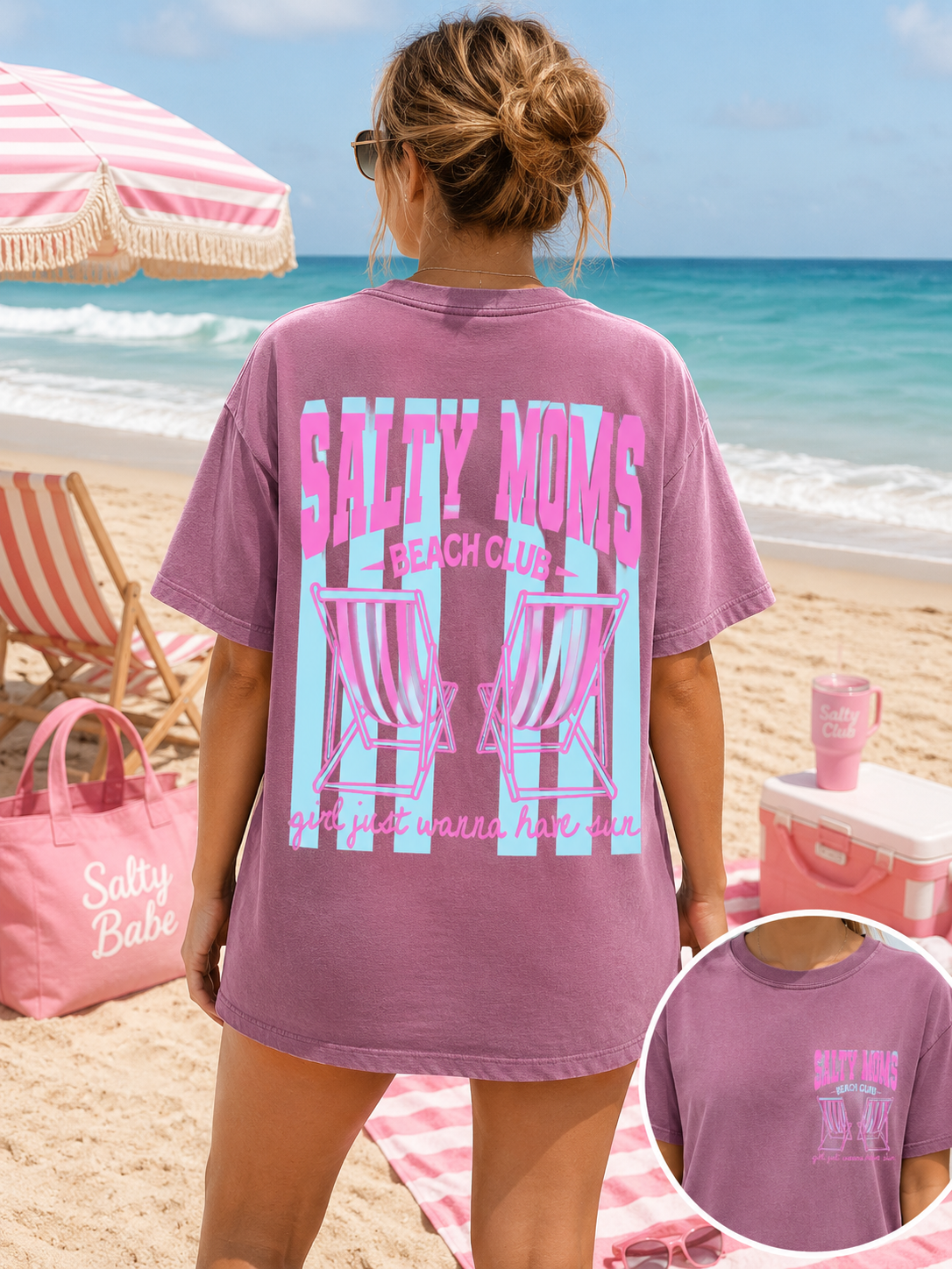Salty Moms Beach Club tank, tee or sweatshirt
