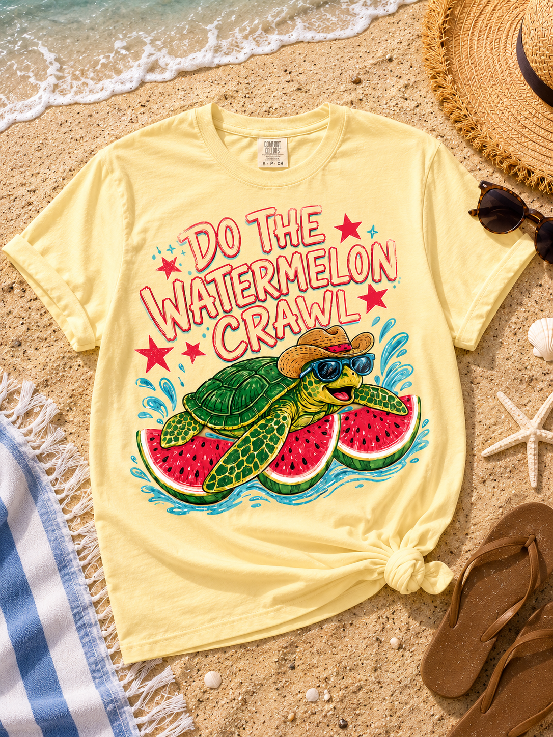 watermelon turtle tank, tee or sweatshirt
