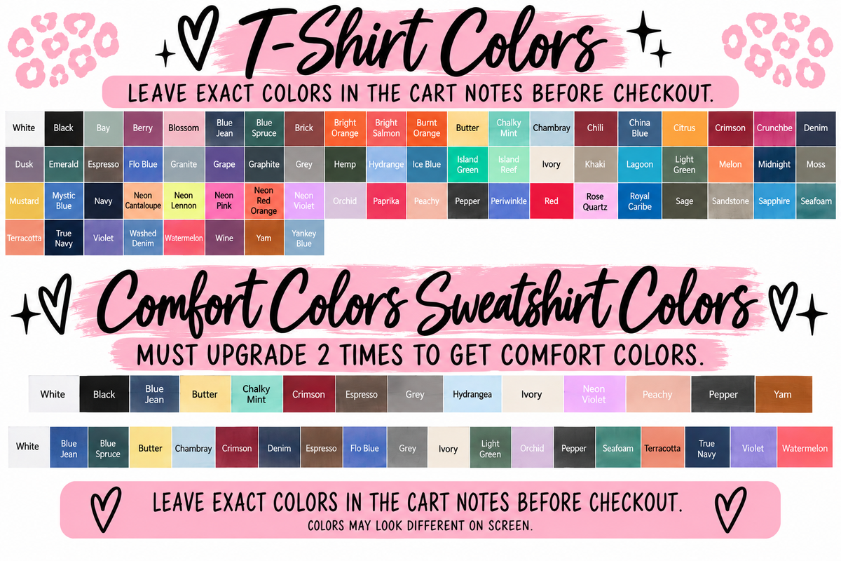 upgrade this shirt to Comfort Colors* cannot be ordered alone- must be an upgrade (READ above!!)