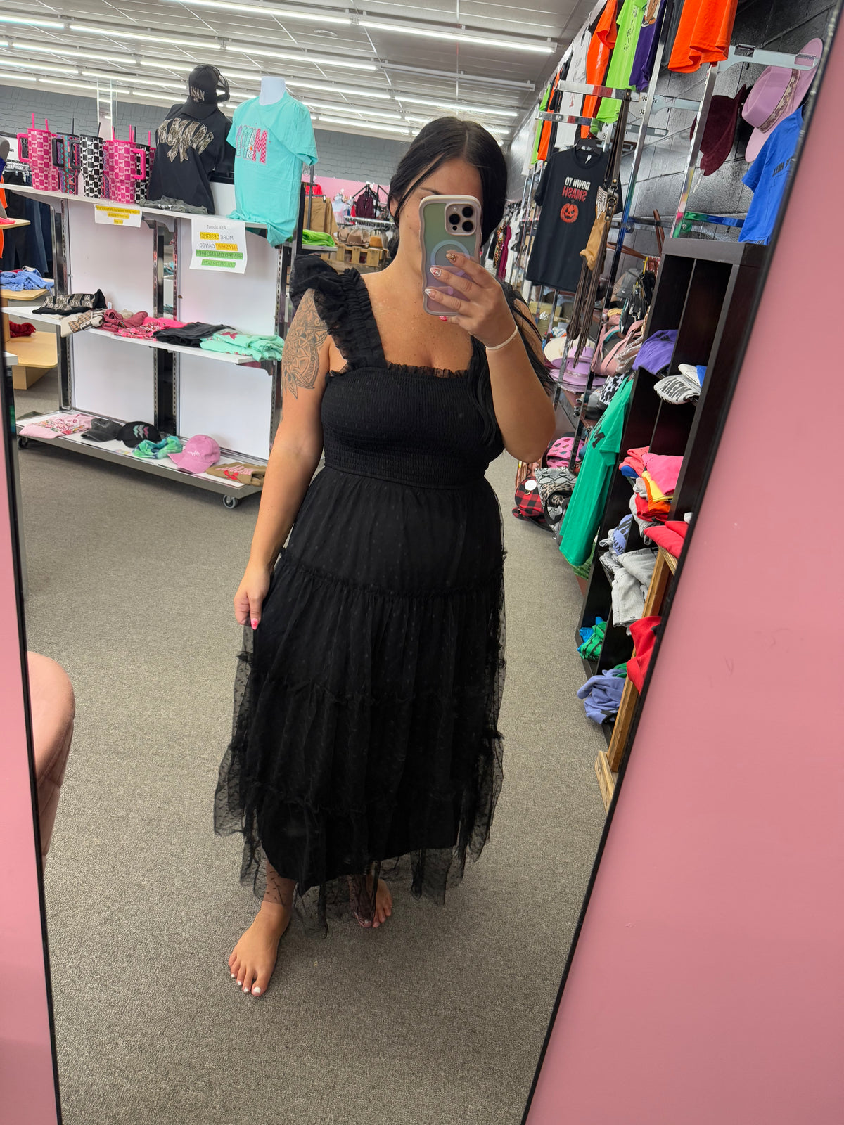 the hills Black detail dress