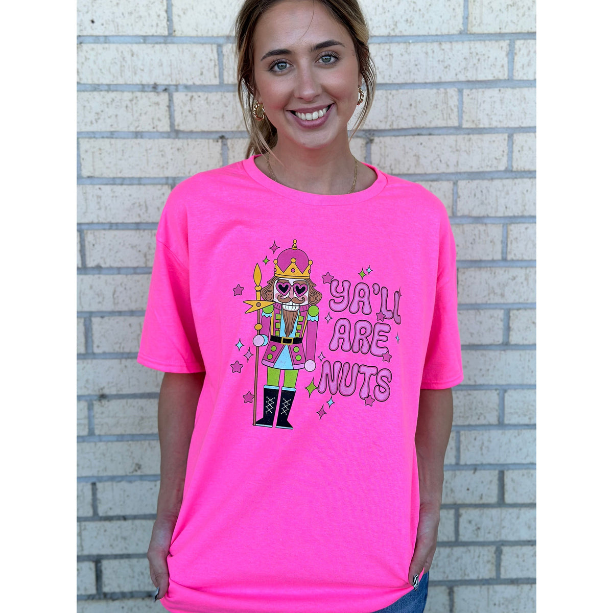 Y&#39;all are nuts Christmas tee or sweatshirt