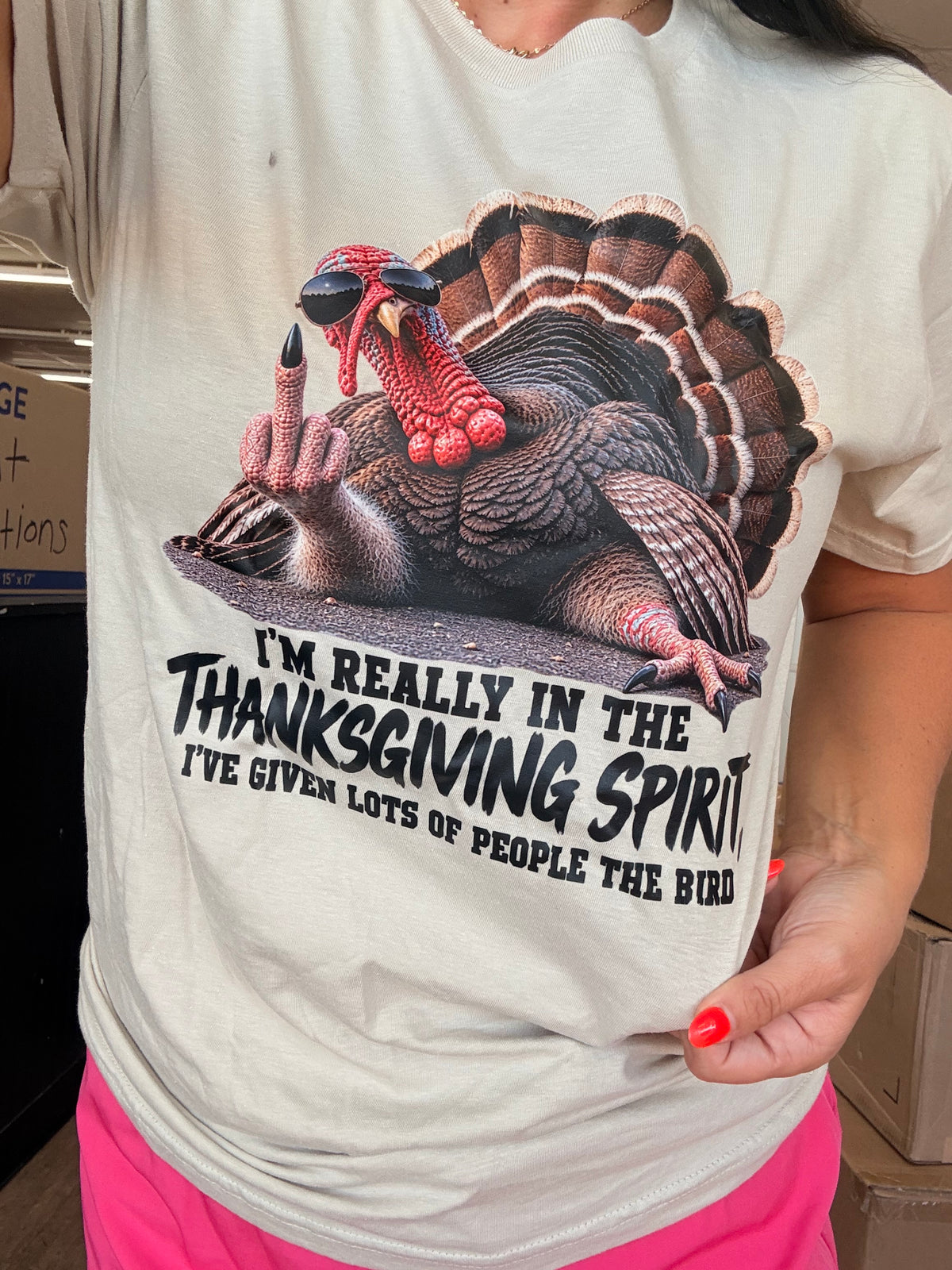turkey really into thanksgiving giving people the bird tee or  Sweatshirt