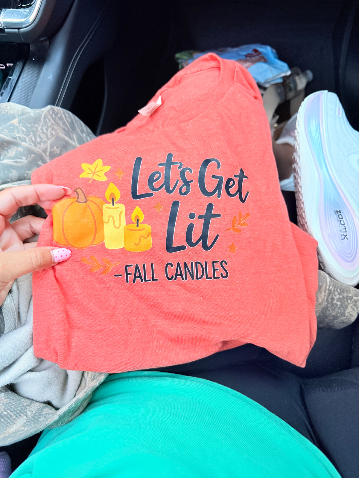 Let's get lit fall candles  tee or sweatshirt