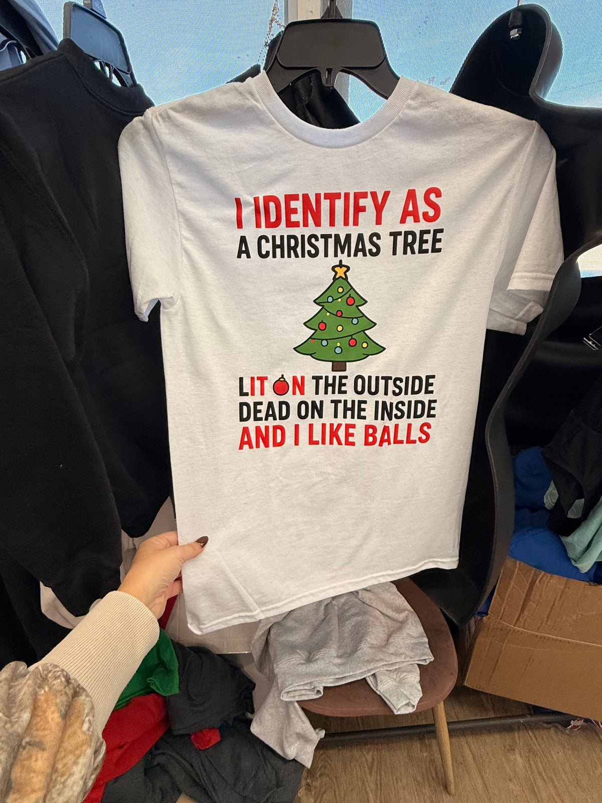 I identify as a Christmas tree I like balls Tee or Sweatshirt