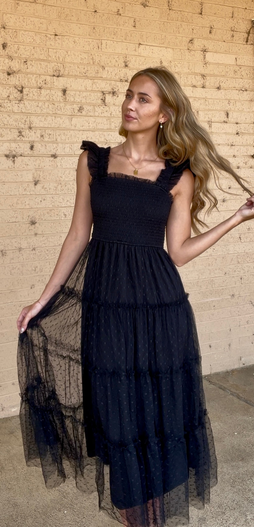 the hills Black detail dress
