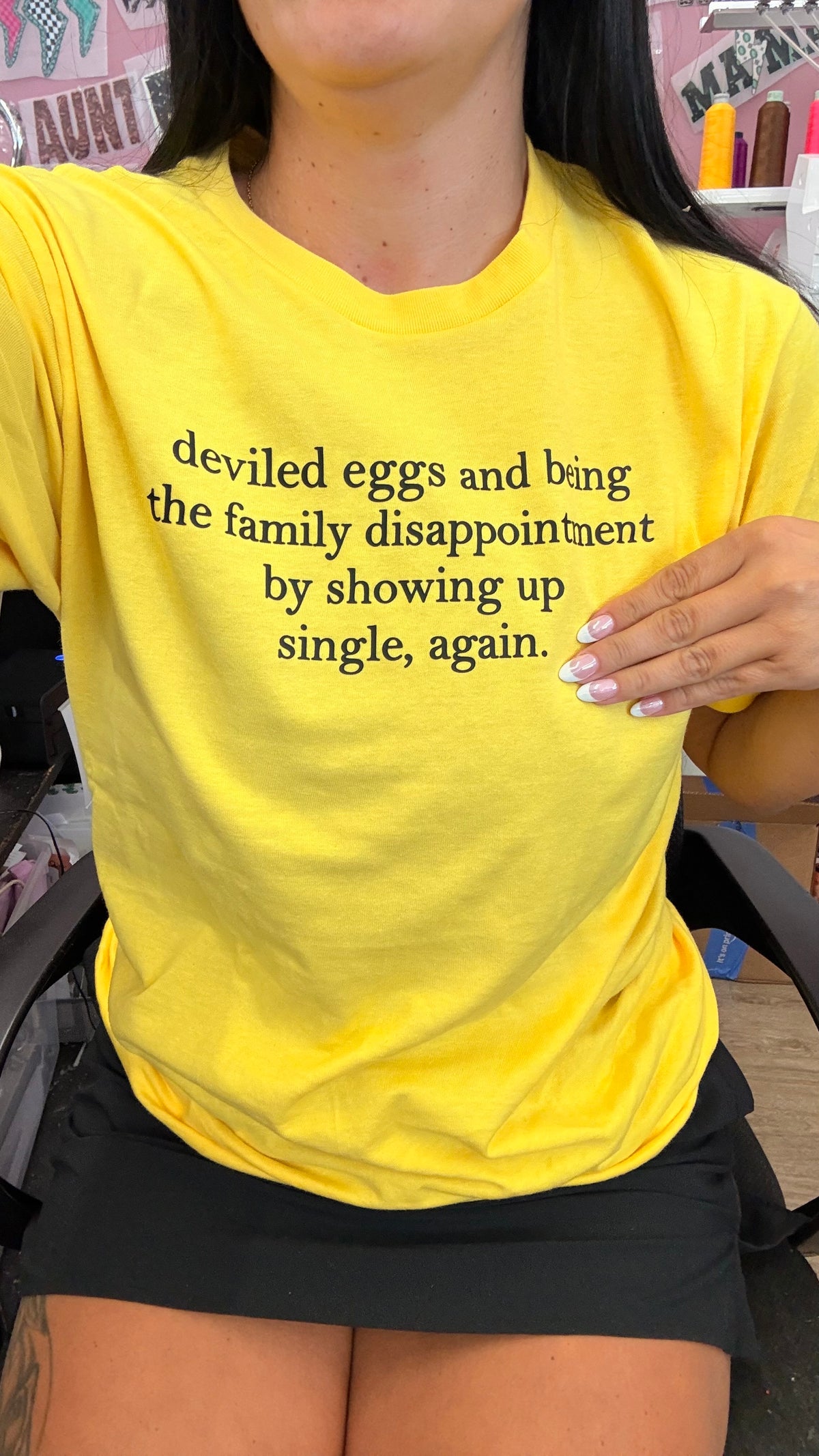 deviled eggs and being the family disappointment tee or sweatshirt