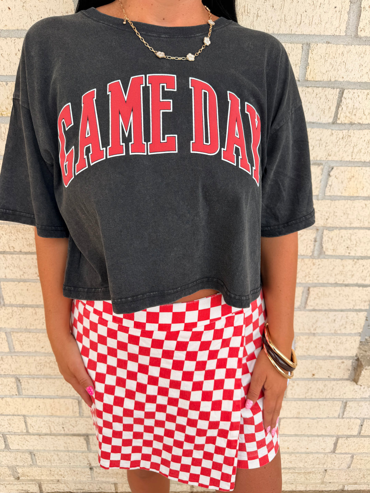 Game Day Vintage Cropped Shirt