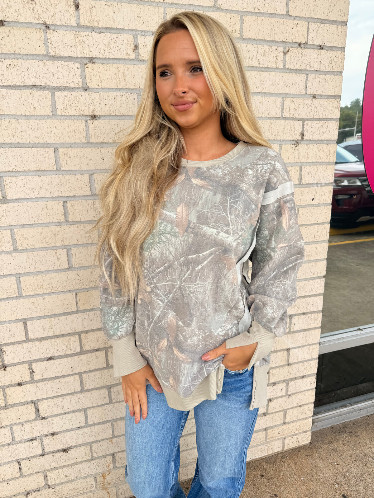 Camo oversized sweatshirt