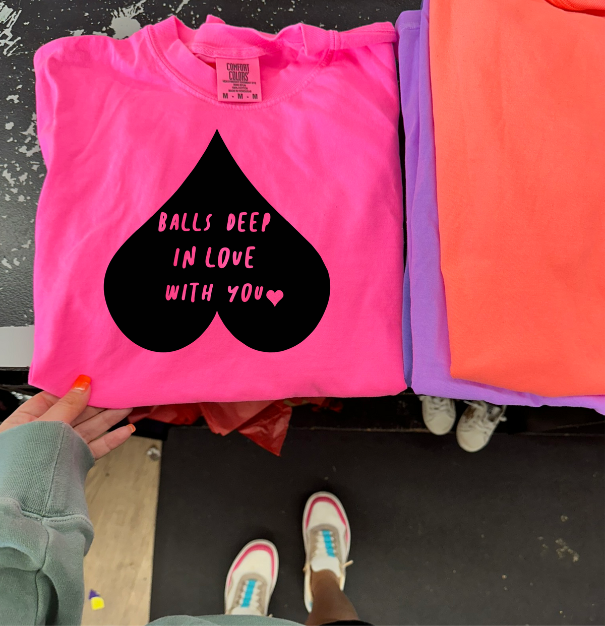 balls deep in love with you  tee or sweatshirt