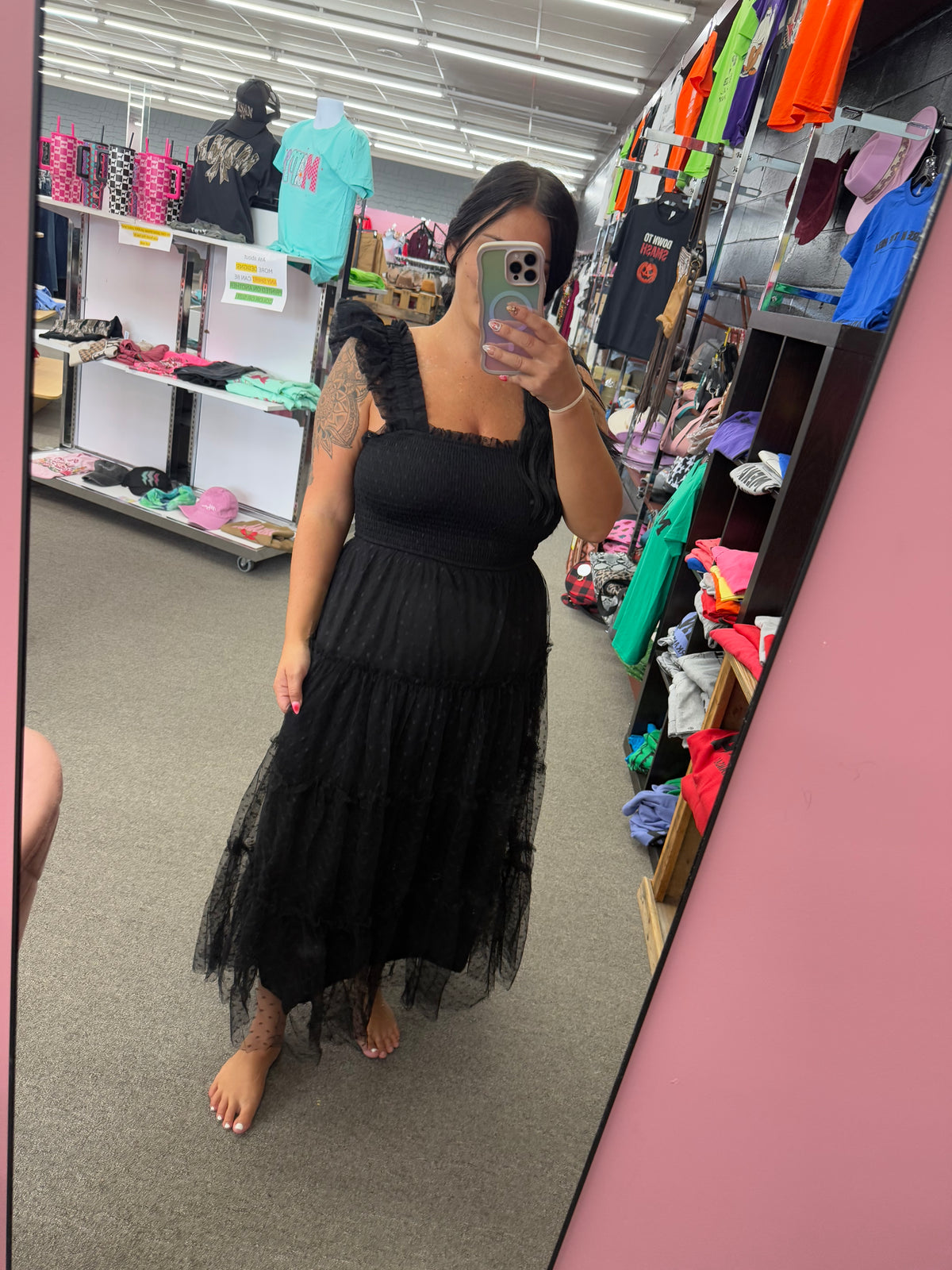 the hills Black detail dress
