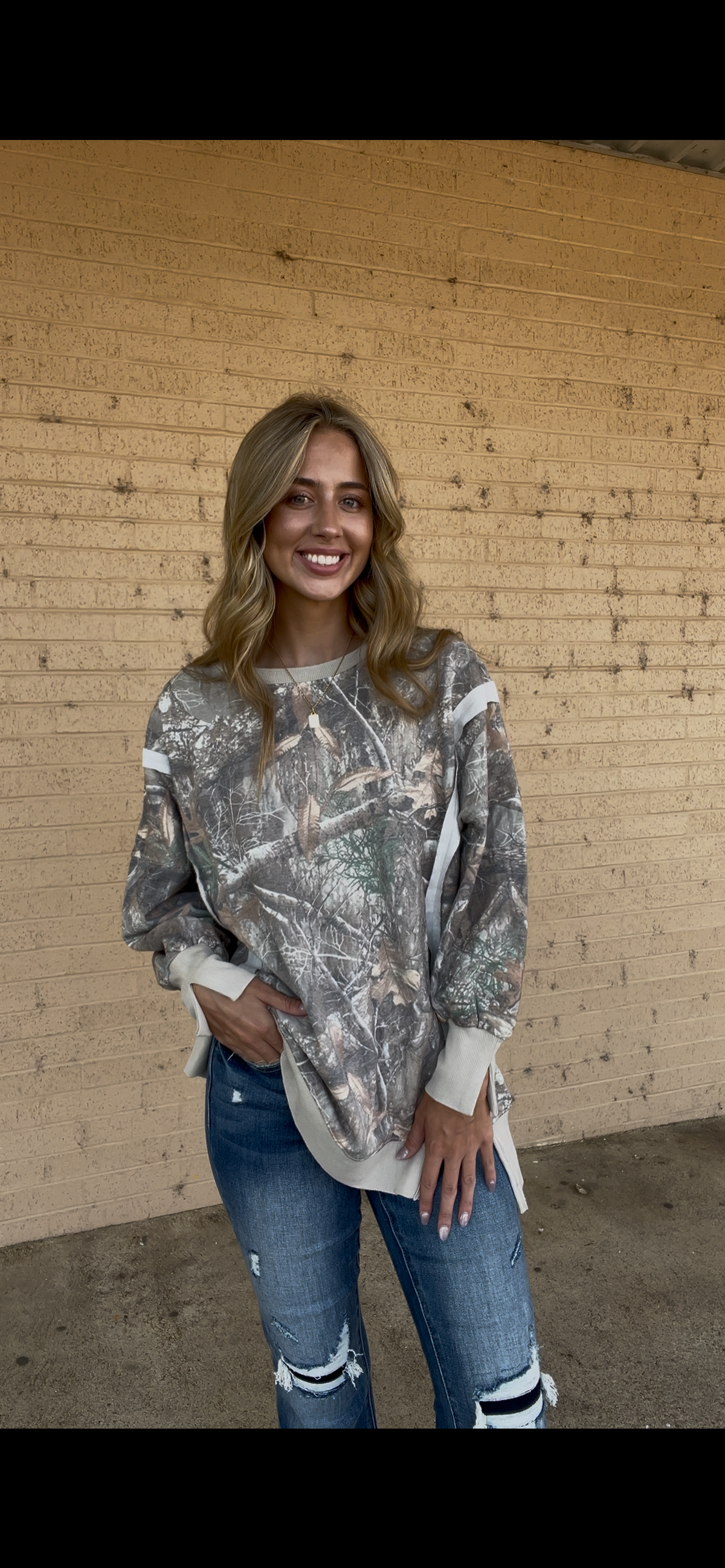 Camo oversized sweatshirt
